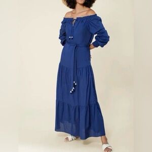 Hale Bob NWOT Honor Maxi Dress in Blue Size Medium